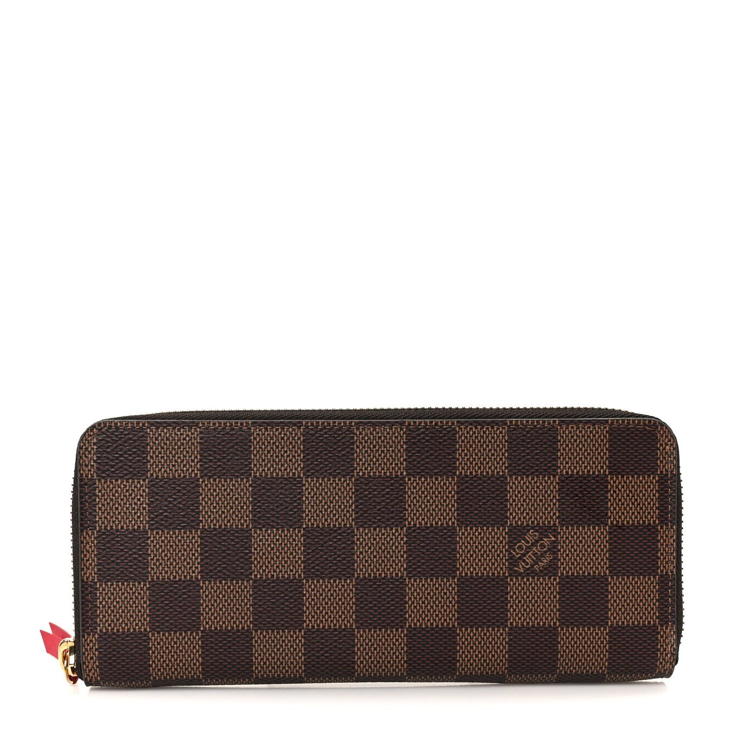 Damier Ebene Clemence Wallet Cherry