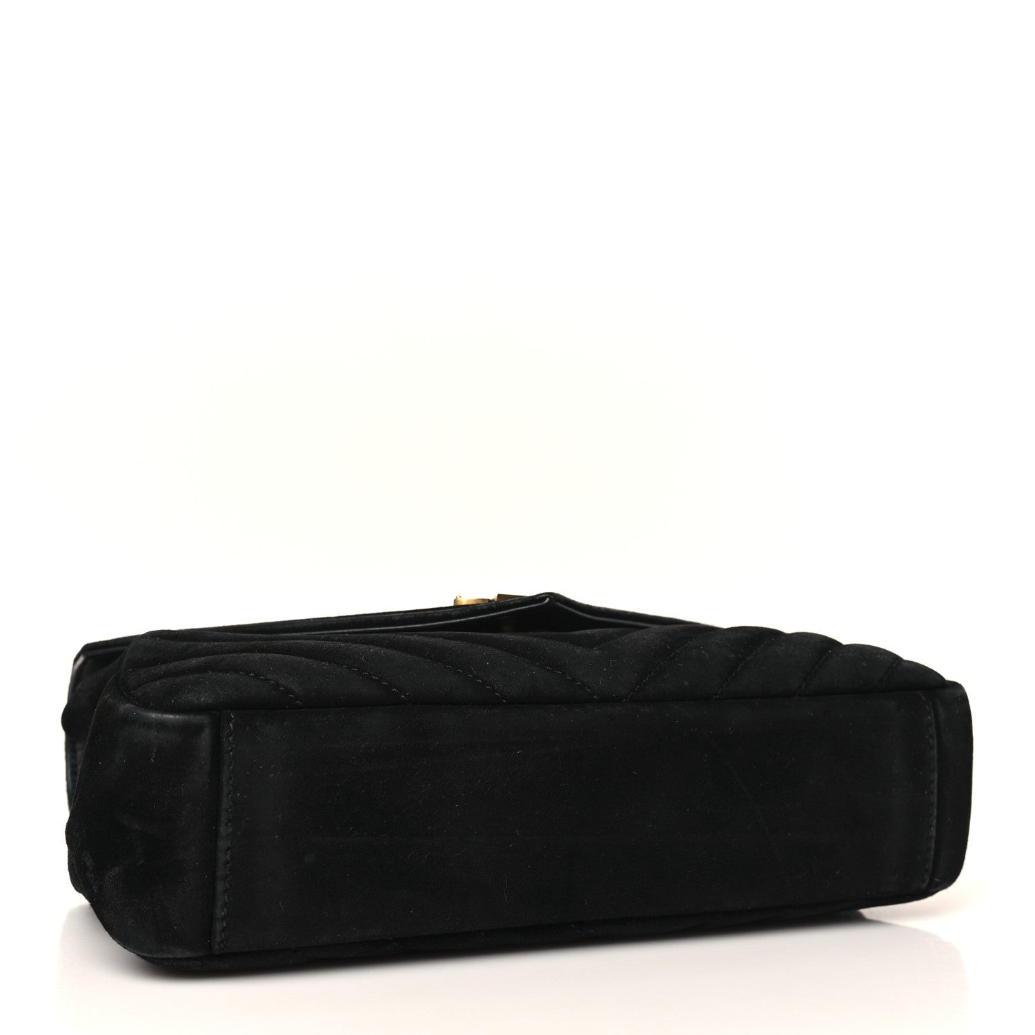 Saint Laurent Suede Matelasse Chevron Monogram Medium College Bag Black 4 of 9