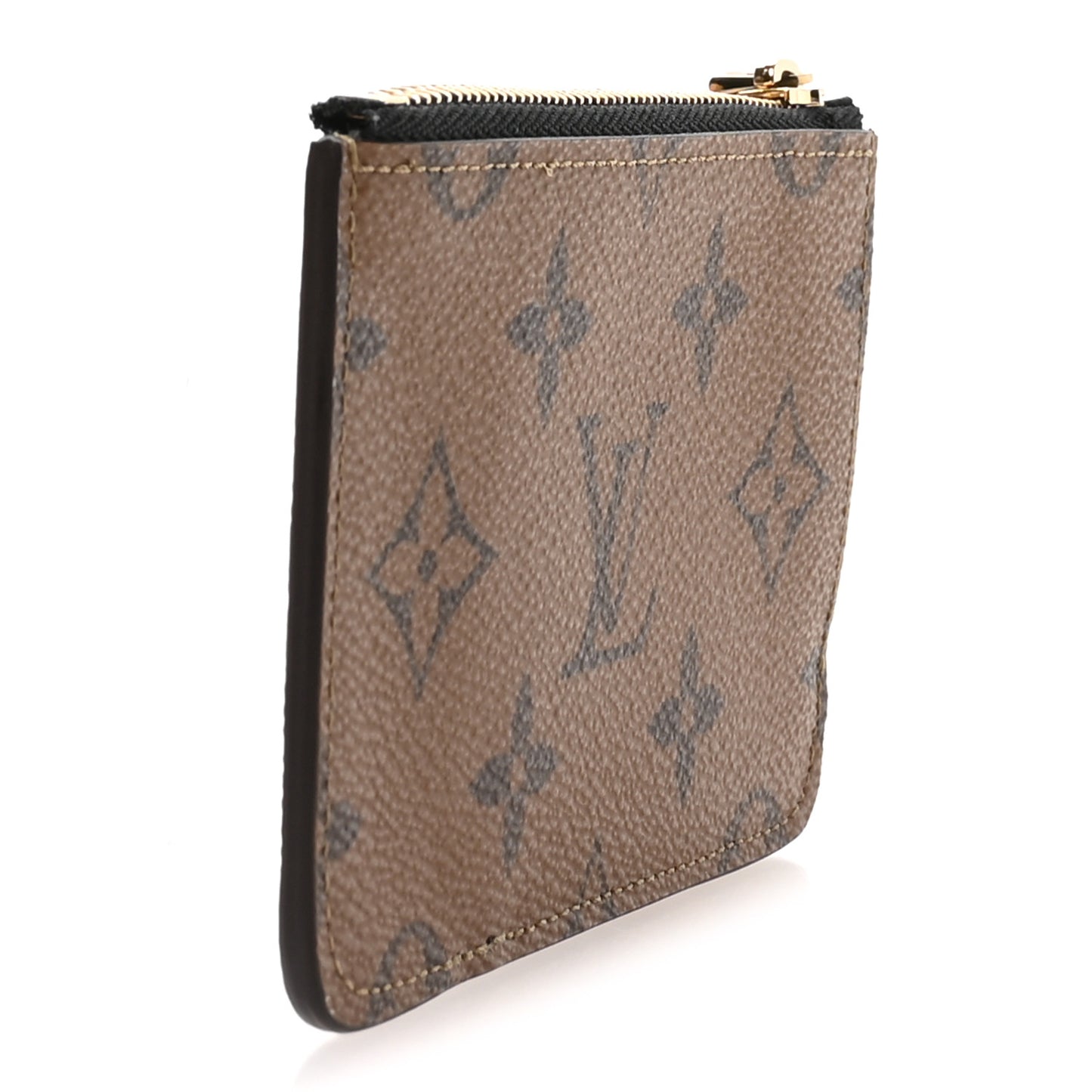 Reverse Monogram Zipped Romy Card Holder