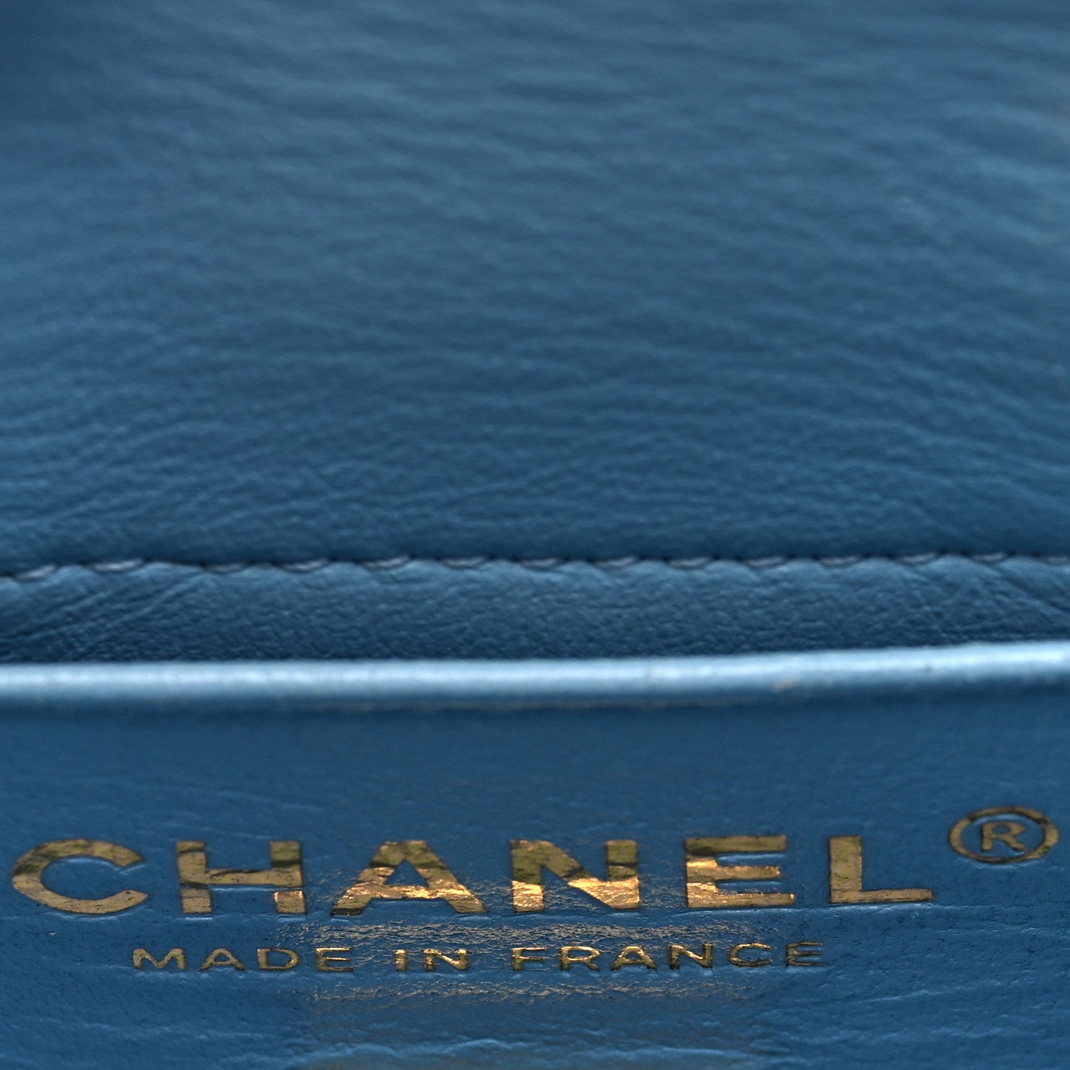 Chanel Caviar Quilted Mini Bucket Bag Blue 6 of 10