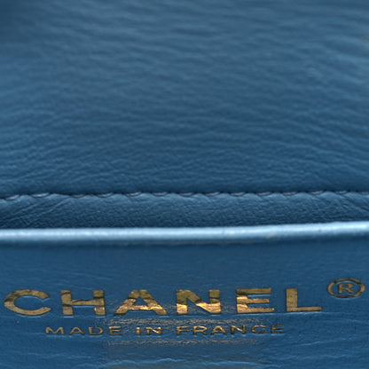 Chanel Caviar Quilted Mini Bucket Bag Blue 6 of 10
