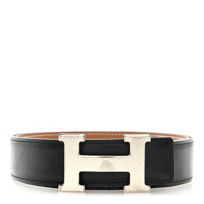 Hermes Swift Epsom 32mm H Belt Black Gold 1 of 3