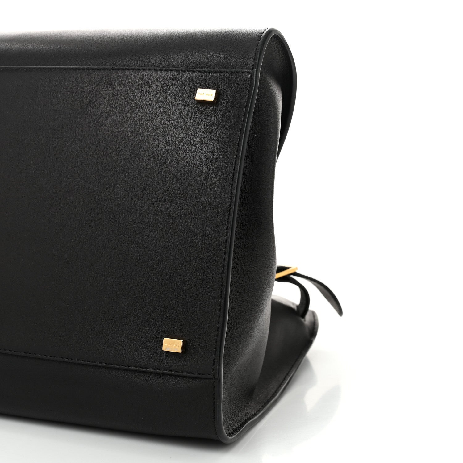 The Row Polished Saddle Calfskin Soft Margaux 17 Black 9 of 9