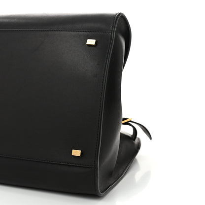 The Row Polished Saddle Calfskin Soft Margaux 17 Black 9 of 9