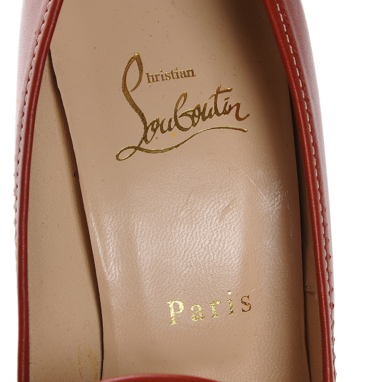 Christian Louboutin Nappa Alta Campus 150 Peep Toe Platform Pumps 39 Red 7 of 7