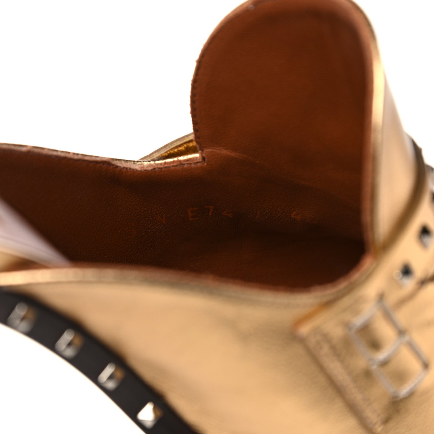 Nappa Soul Rockstud High Heel Mules 40 Gold