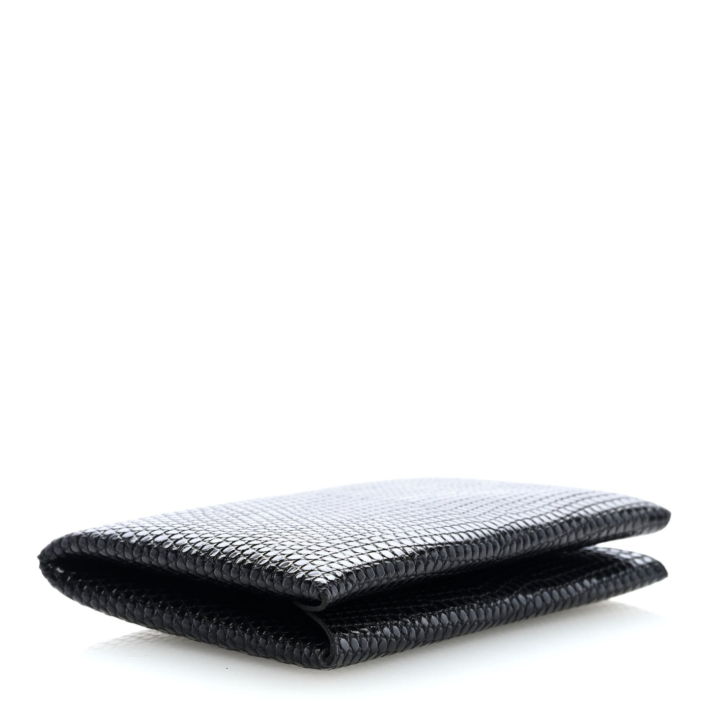 Lizard Calvi Card Case Black