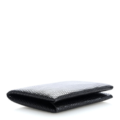 Hermes Lizard Calvi Card Case Black 4 of 6
