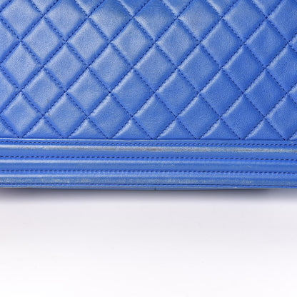 Chanel Lambskin Quilted Medium Boy Flap Blue 19 of 31