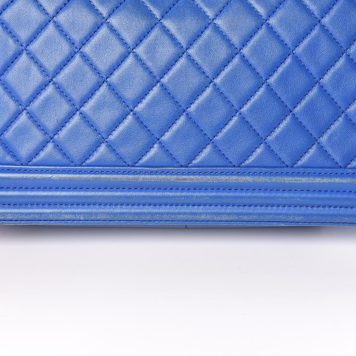 Lambskin Quilted Medium Boy Flap Blue