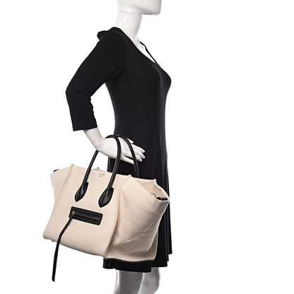 Celine Cotton Canvas Medium Phantom Luggage White 2 of 20