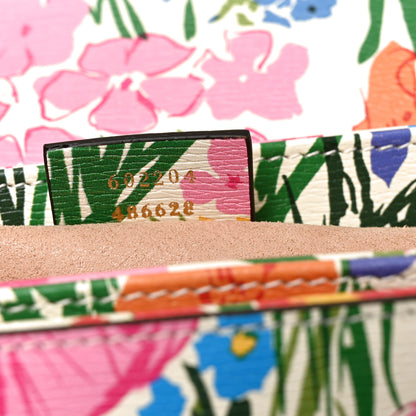 Gucci X KEN SCOTT New Shangai Calfskin Jardin D'Avril Floral Print Horsebit 1955 Shoulder Bag Ivory Pink Wild Rose 6 of 9