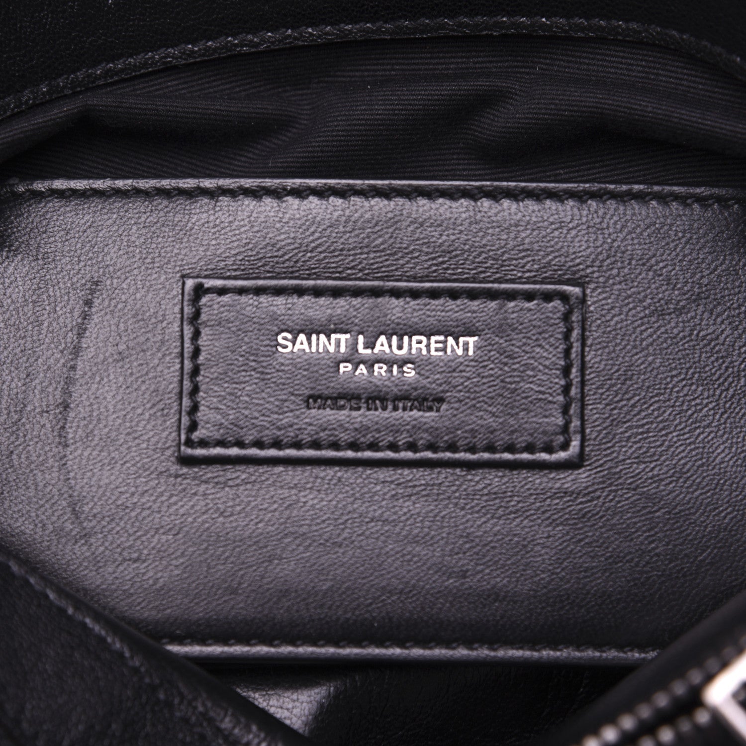 Saint Laurent Sheepskin Matelasse Chevron Monogram Large College Satchel Black 15 of 31