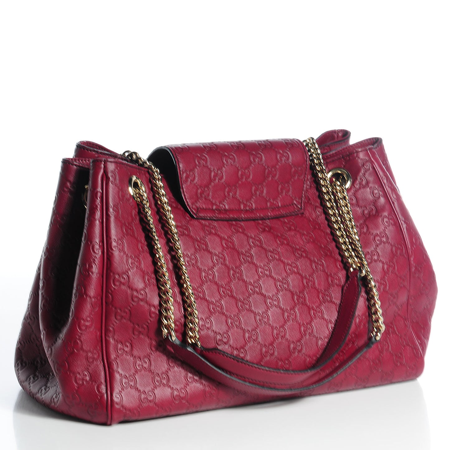 Soft Guccissima Medium Emily Shoulder Bag Classic Ruby