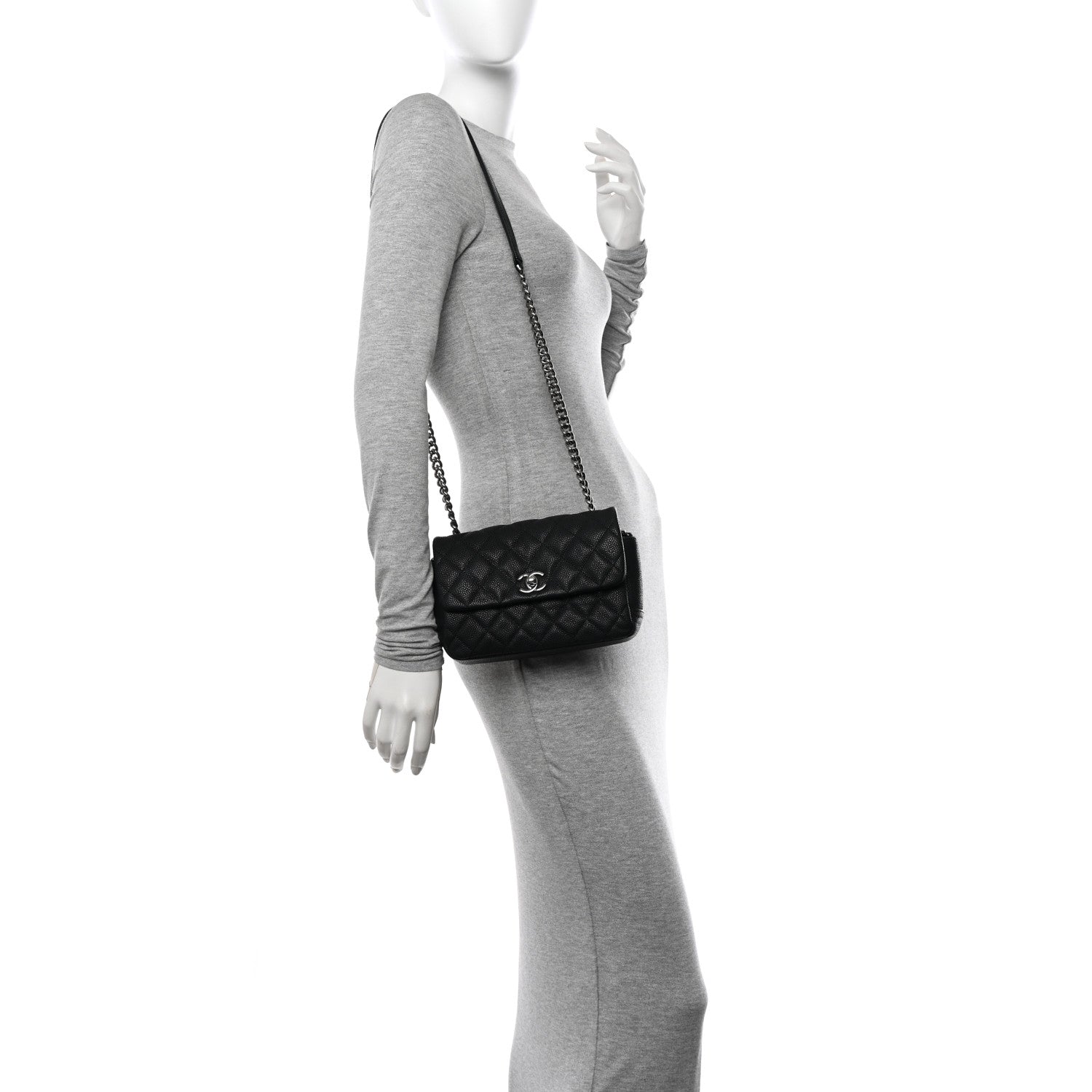 Chanel Caviar Quilted Small Lady Pearly Flap Black 2 of 12