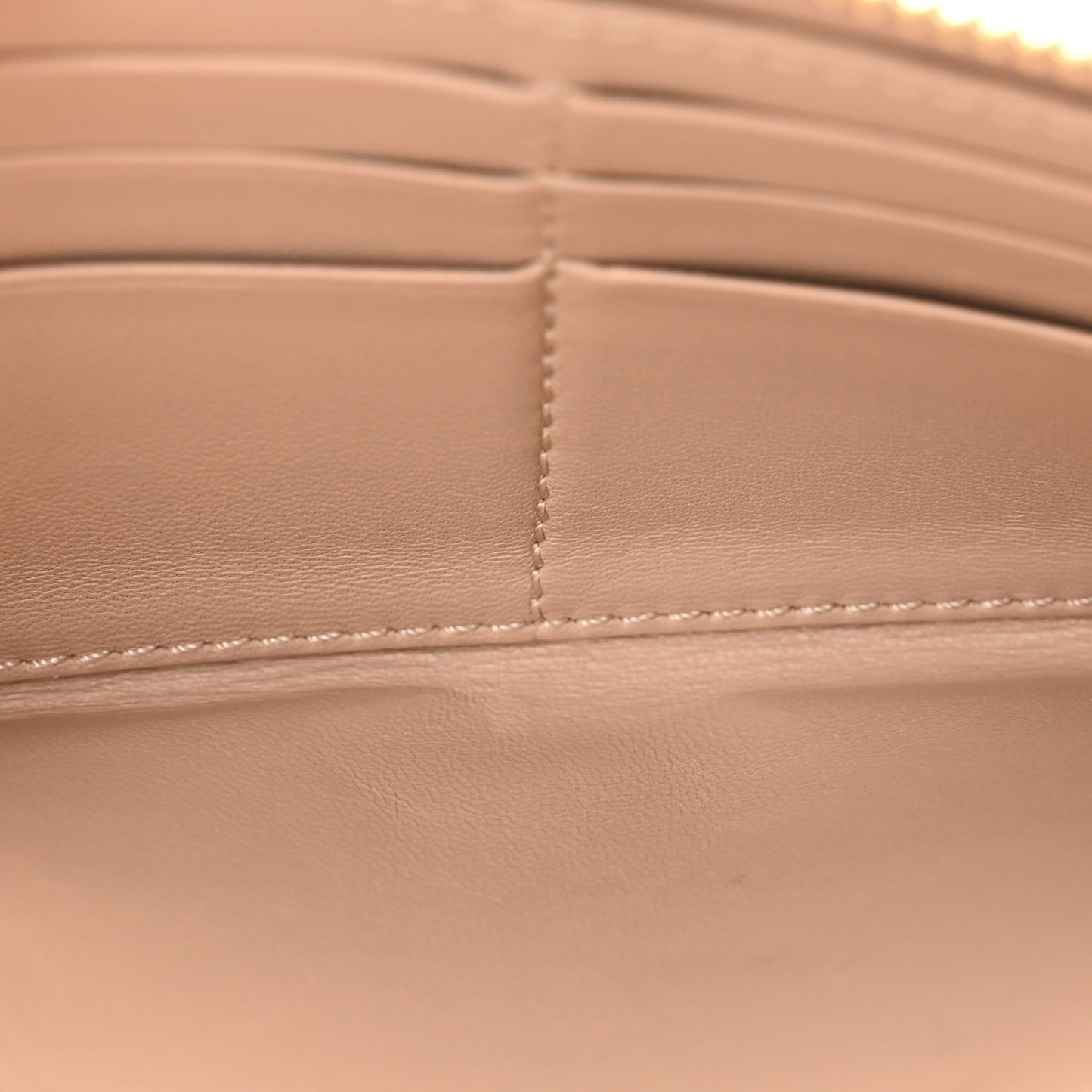 Calfskin Marcie Long Zip Around Wallet Cashmere Grey