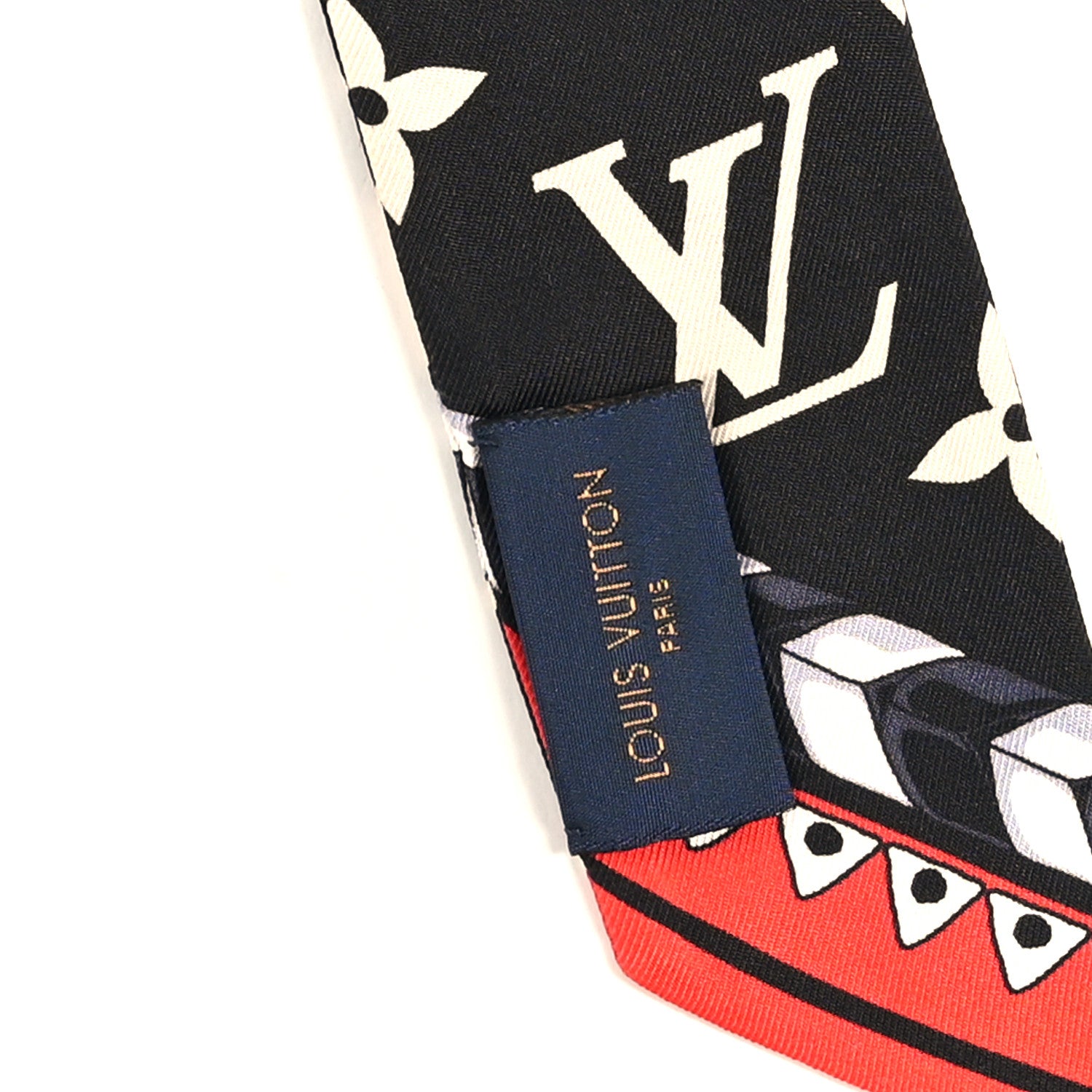 Louis Vuitton Silk Monogram LV Crafty Bi Color BB Bandeau Black Cream 3 of 3