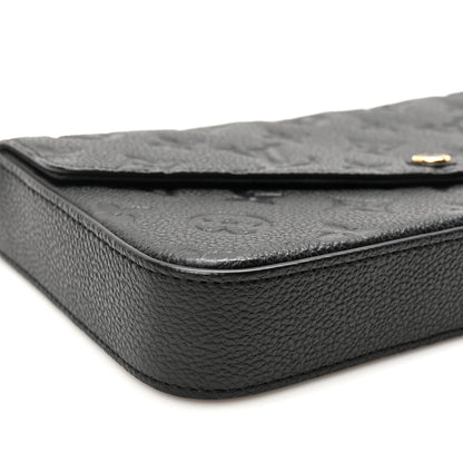 Louis Vuitton Empreinte Pochette Felicie Chain Wallet Black 9 of 10