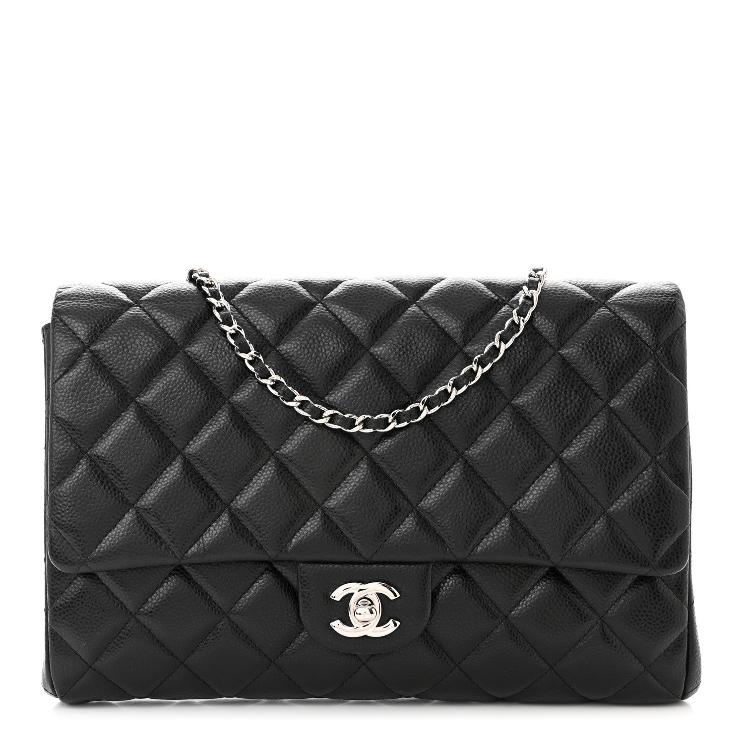 Chanel Caviar Quilted Clutch With Chain Flap Black 1 of 10