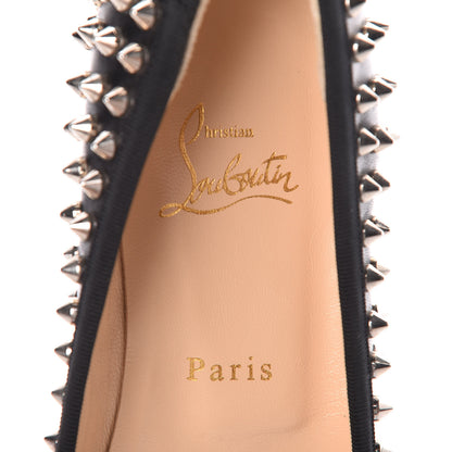 Christian Louboutin Shiny Nappa Big Kiss Spikes Flats 38.5 Black 7 of 7