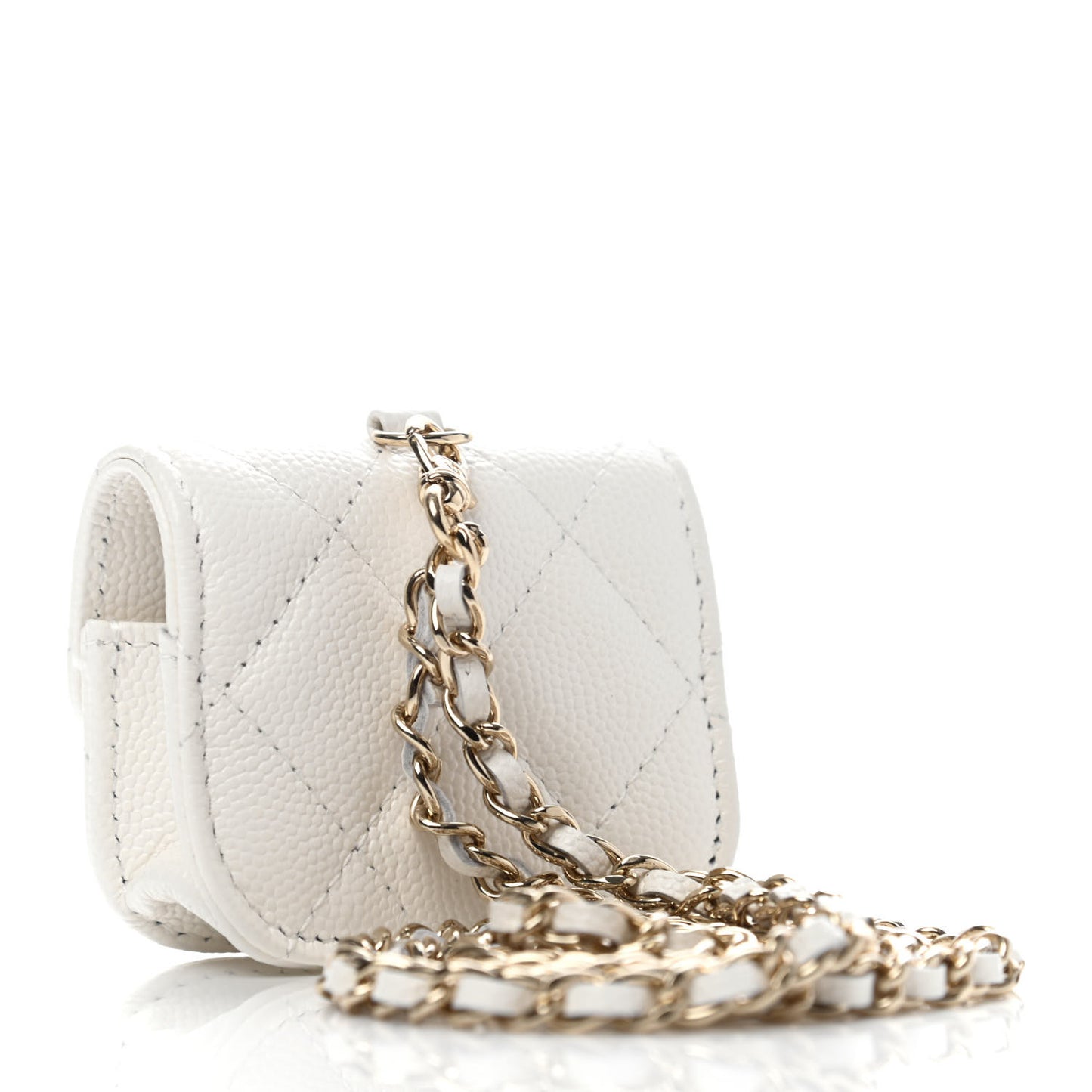 Caviar Quilted Airpods Pro Case White