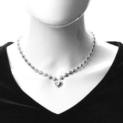 Tiffany Sterling Silver Padlock Heart Link Necklace 2 of 6