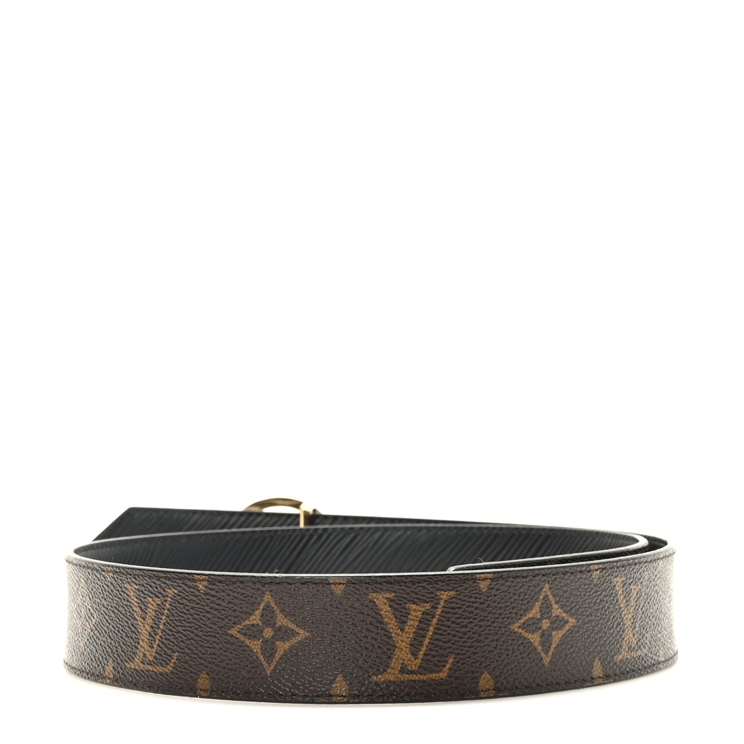 Louis Vuitton Monogram Epi 35mm LV Circle Reversible Belt 75 30 Black 2 of 6