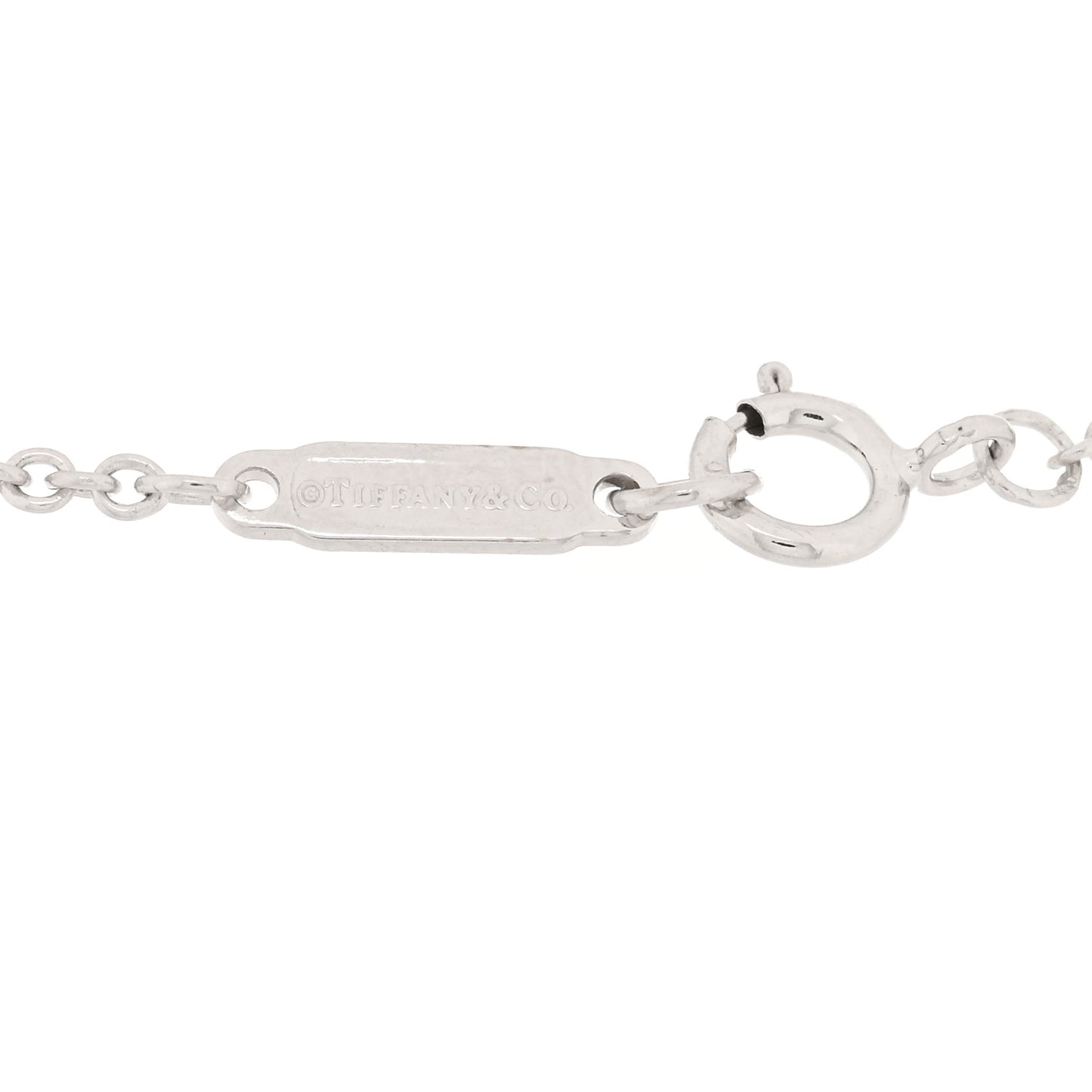 18K White Gold Diamond Tag Chain Bracelet