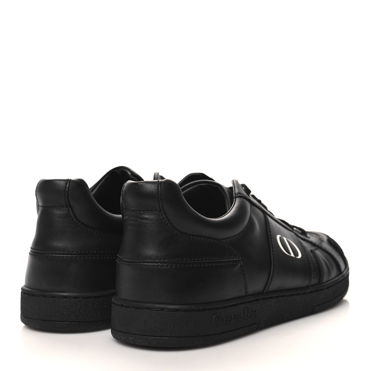Christian Dior Calfskin Suede Logo Sneakers 37 Black 4 of 9