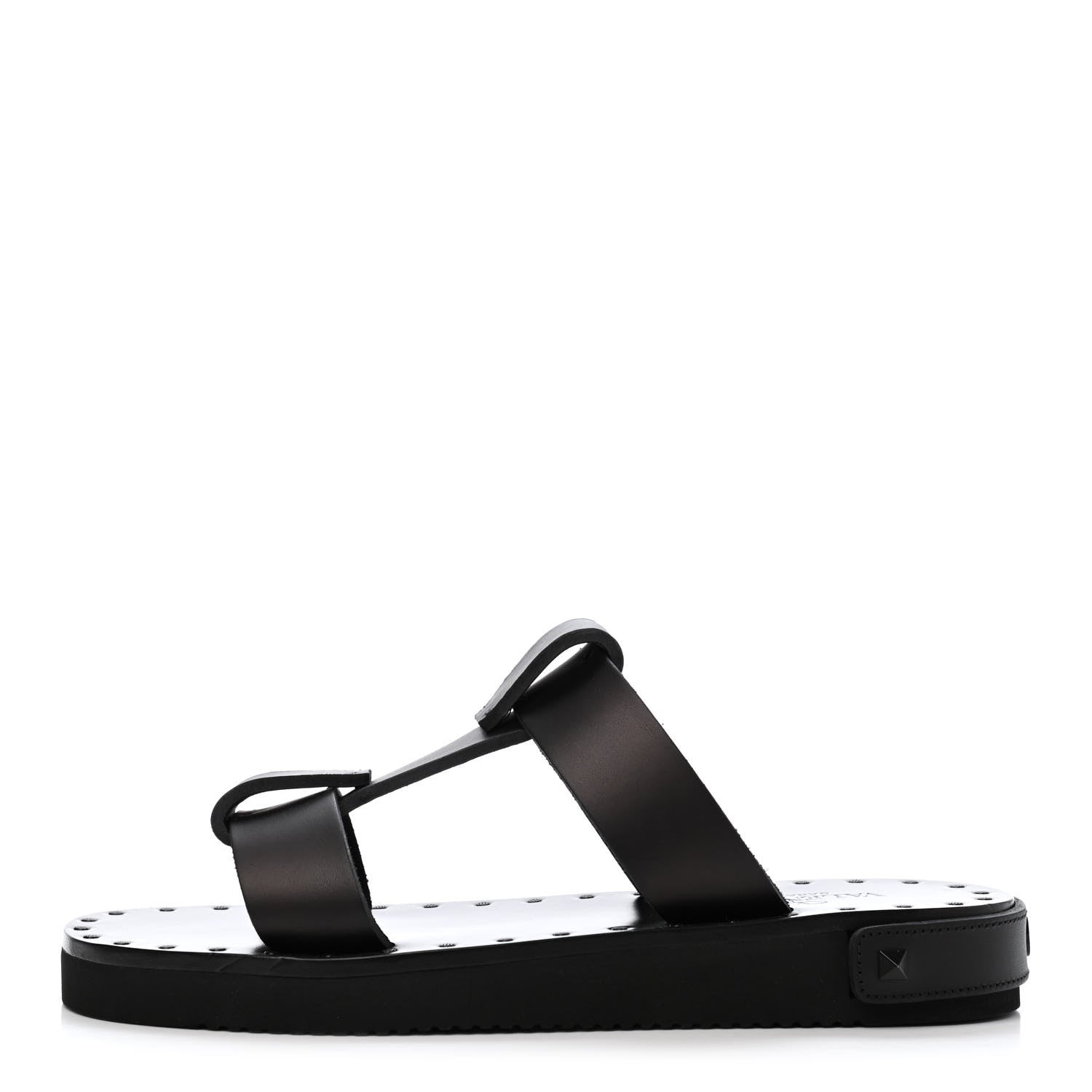Valentino Garavani Calfskin Slip On 25mm Platform Sandals 37 Black 1 of 13