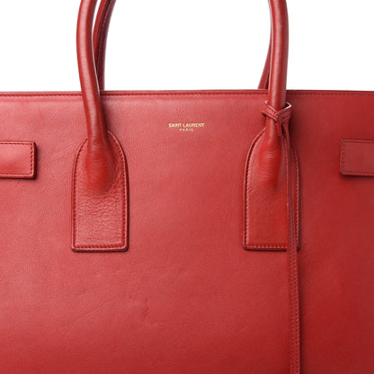 Saint Laurent Calfskin Large Sac de Jour Carryall Rouge Orient 10 of 10