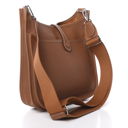 Hermes Taurillon Clemence Evelyne III PM Gold 3 of 11