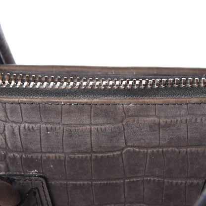 Givenchy Nubuck Crocodile Embossed Medium Antigona Washed Black 34 of 35