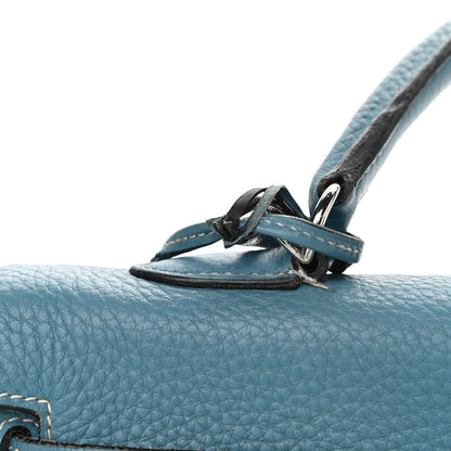 Hermes Taurillon Clemence Kelly Retourne 35 Blue Jean 14 of 23