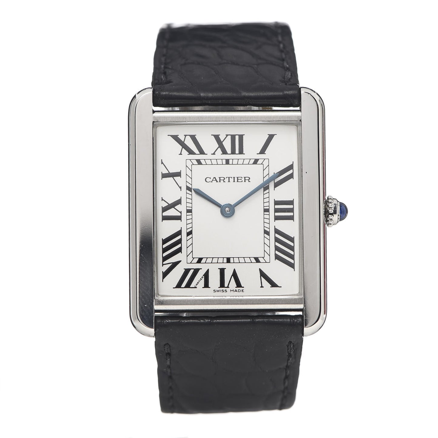 Stainless Steel Alligator 27mm Tank Solo Quartz Watch