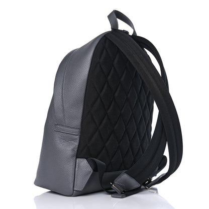 Burberry Calfskin Logo Embossed Backpack Charcoal Grey 3 of 8