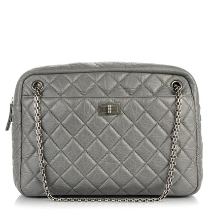 Chanel Aged Calfskin Quilted Large Reissue Camera Case Grey 1 of 7