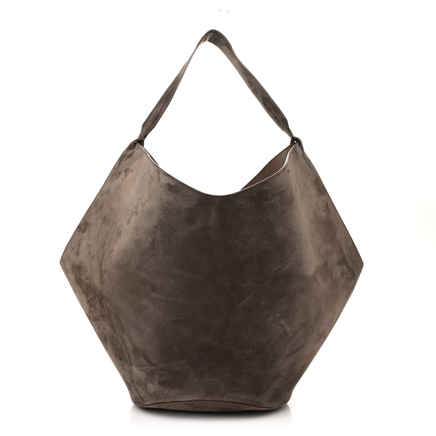 Khaite Suede Calfskin Medium Lotus Tote Toffee 1 of 10