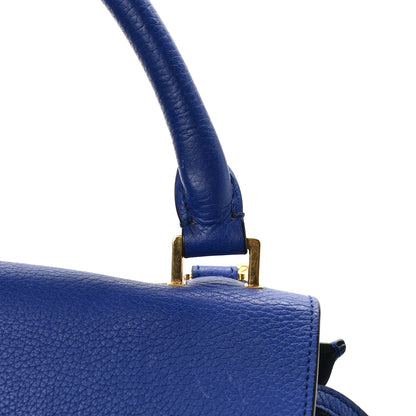Celine Drummed Calfskin Suede Medium Trapeze Indigo 14 of 14