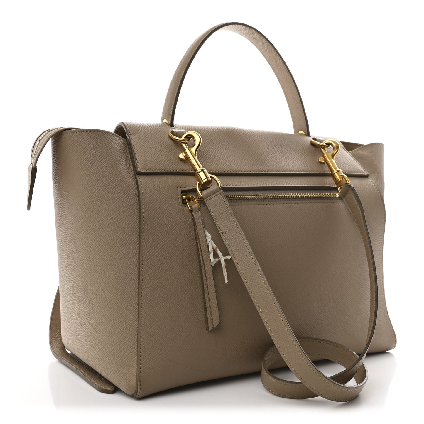 Grained Calfskin Mini Belt Bag Light Taupe
