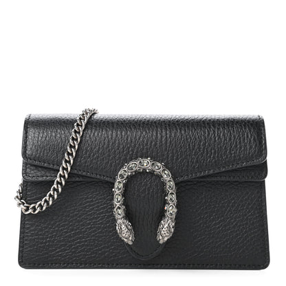 Gucci Calfskin Super Mini Dionysus Shoulder Bag Black 1 of 9