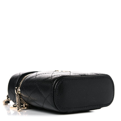 Chanel Caviar Quilted Small Handle With Care Vanity Case With Chain Black 4 of 10