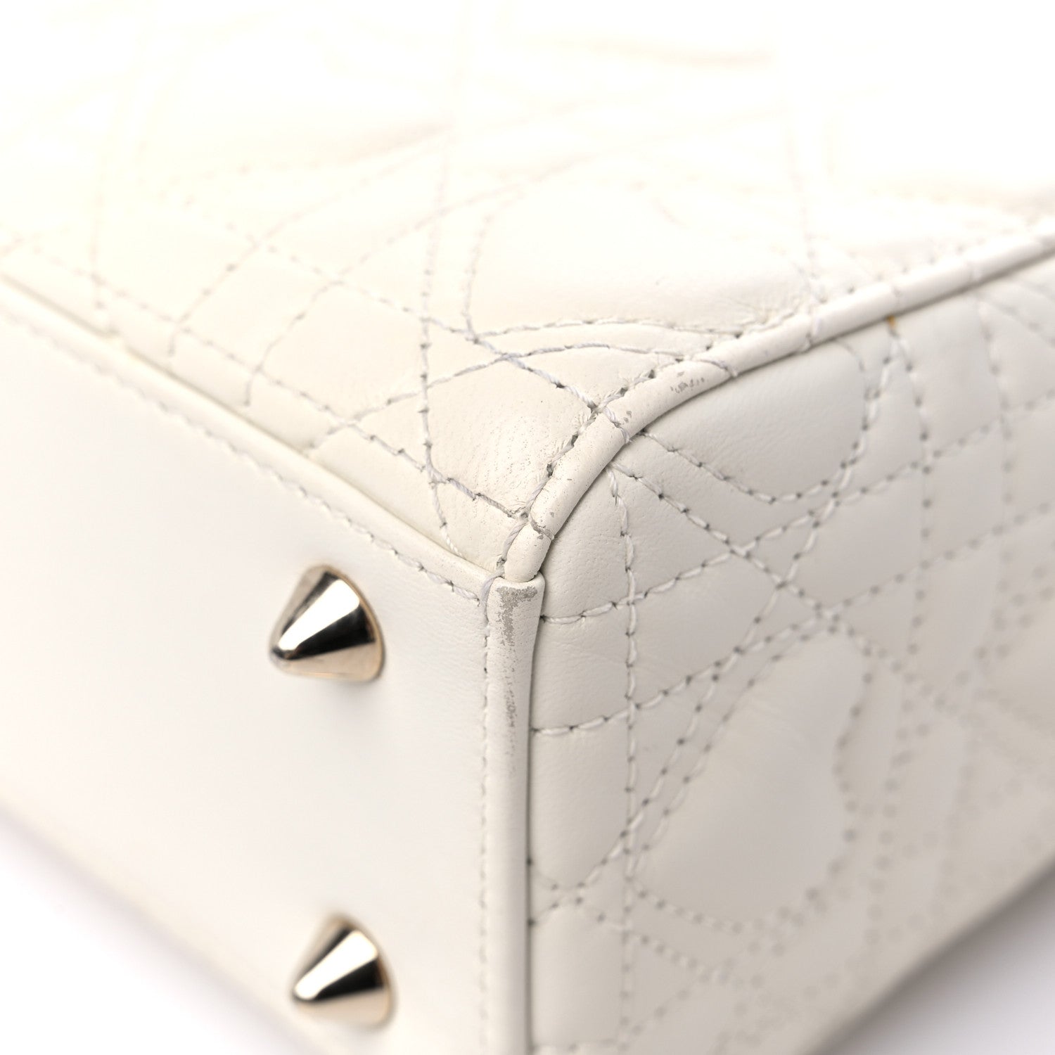 Christian Dior Lambskin Cannage Dioramour Heart Small Lady Dior White Red 11 of 16