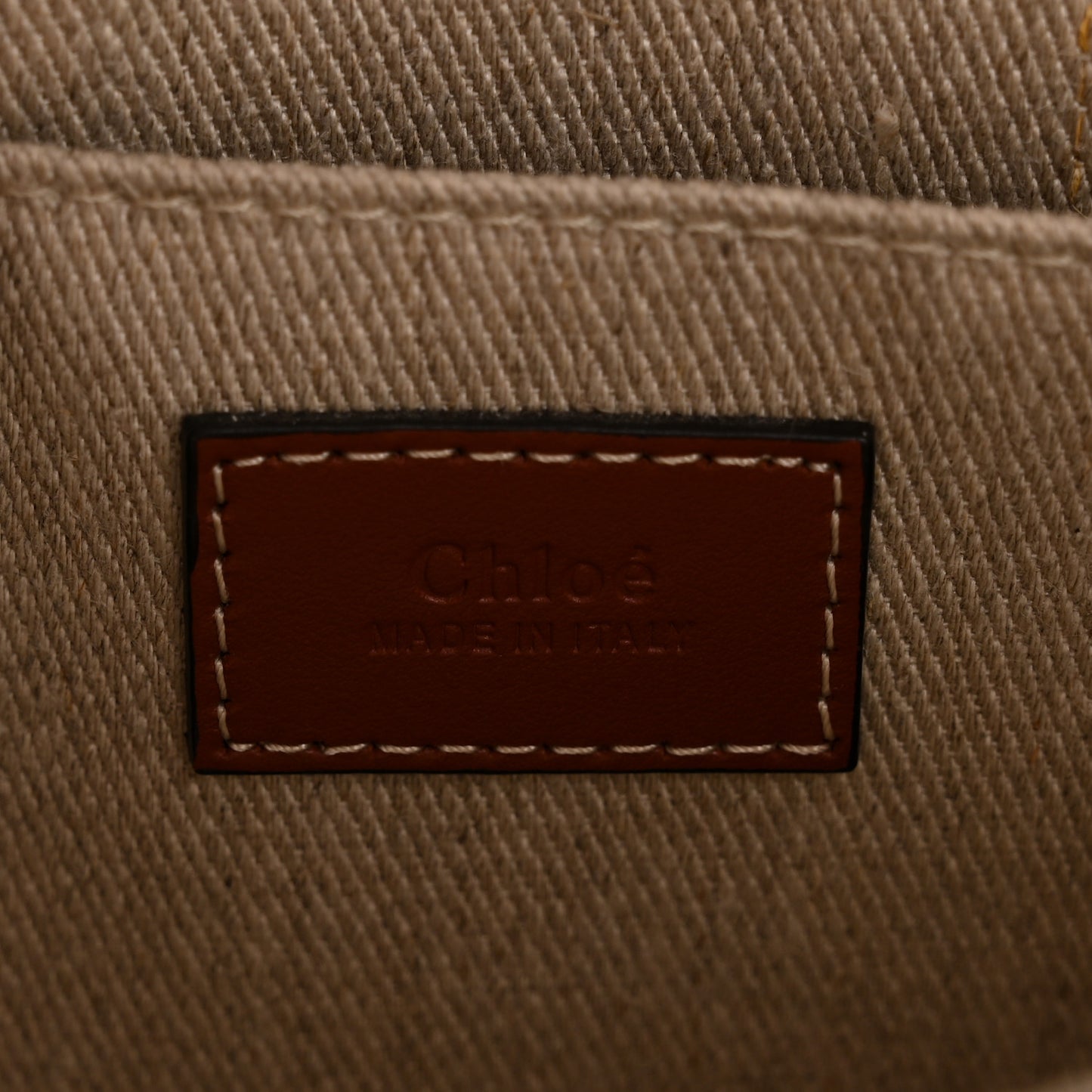 Cotton Calfskin Small Woody Ribbon Tote With Strap White Brown