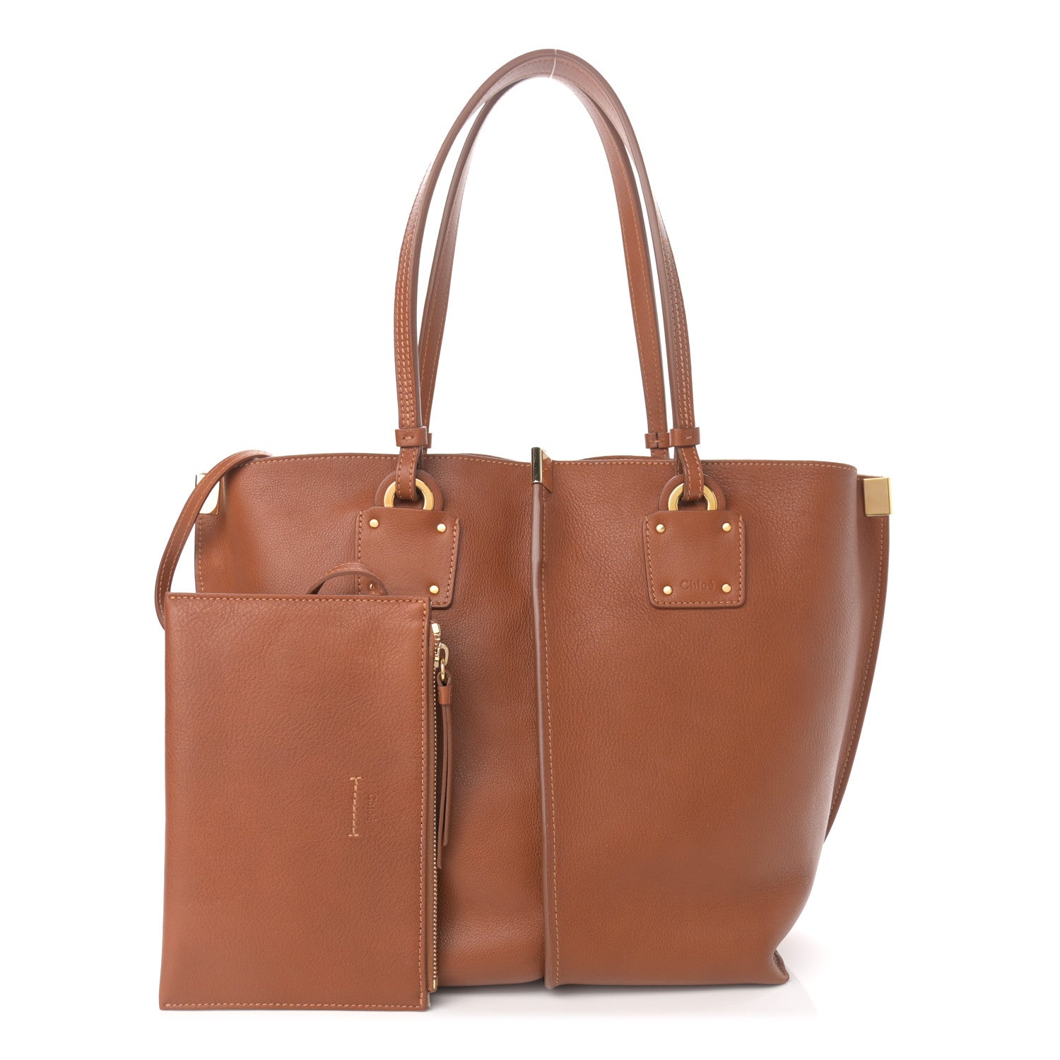 Chloe Calfskin Medium Vick Tote Caramel 1 of 13