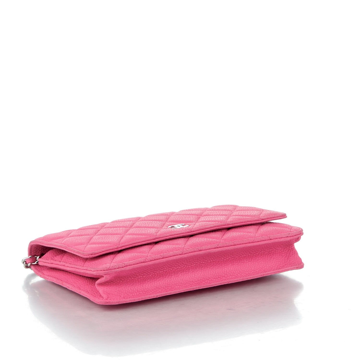 Chanel Iridescent Caviar Quilted Wallet on Chain WOC Pink 4 of 8