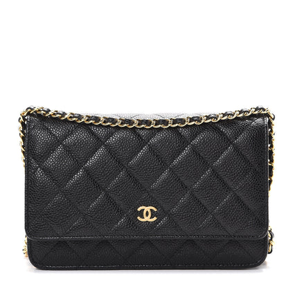 Chanel Caviar Quilted Wallet On Chain WOC Black 1 of 11