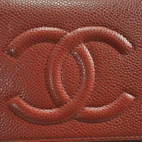 Chanel Caviar Wallet on Chain Red 1 of 1