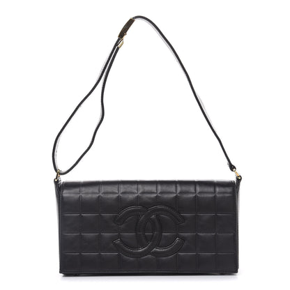 Chanel Lambskin Quilted CC Chocolate Bar Flap Black 1 of 13