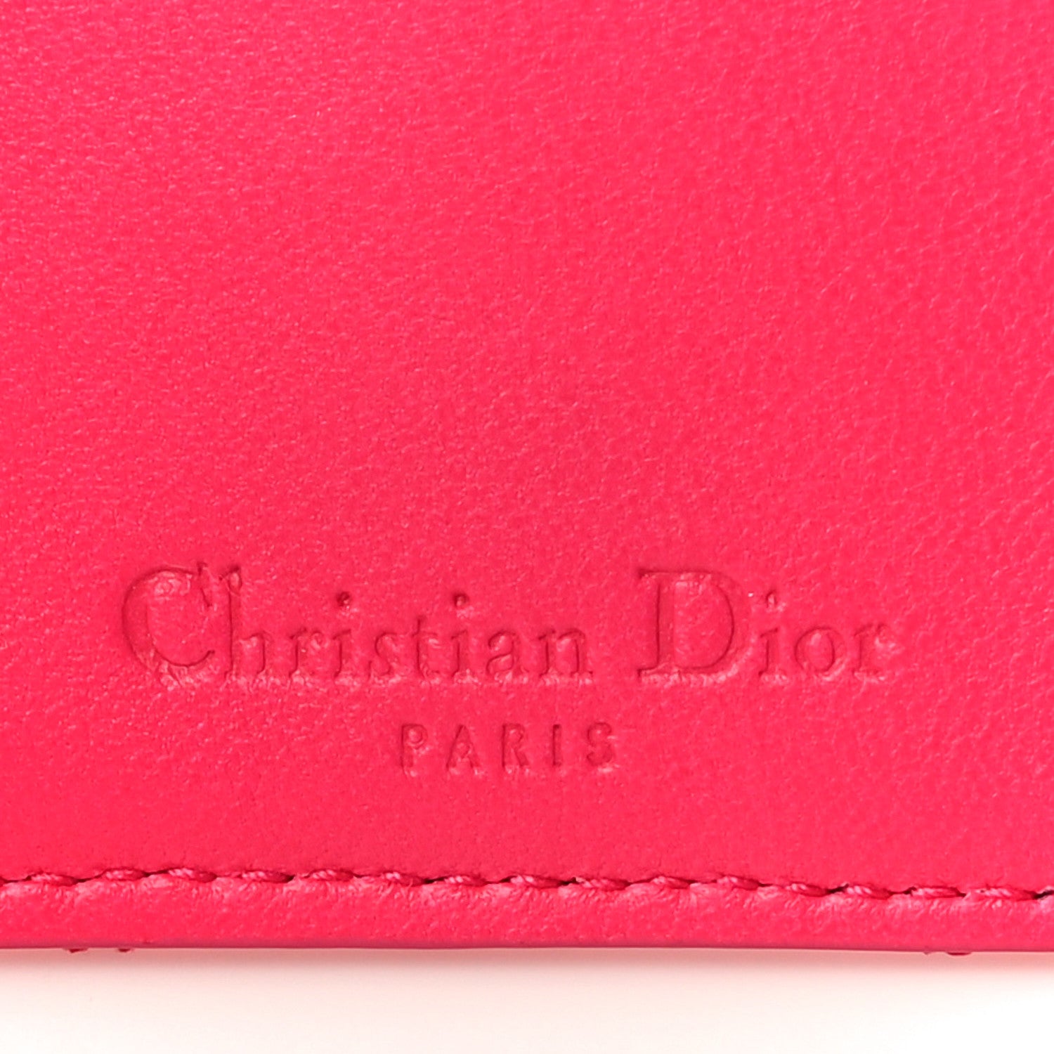 Christian Dior Lambskin Cannage Lady Dior Card Holder Fuchsia 7 of 11